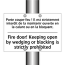 Porte coupe-feu ! Il est strictement  /.../ - Fire door! Keeping open by wedging  /.../