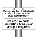 Porte coupe-feu ! Il est interdit  /.../ - Fire door! Wedging, obstructing,  /.../