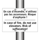 En cas d'incendie, n'utilisez  /.../ - In case of fire, do not use elevators.  /.../