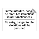 Entrée interdite, danger de mort.  /.../ - No entry, danger to life. Violations  /.../