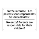 Entrée interdite ! Les parents  /.../ - No entry! Parents are responsible  /.../