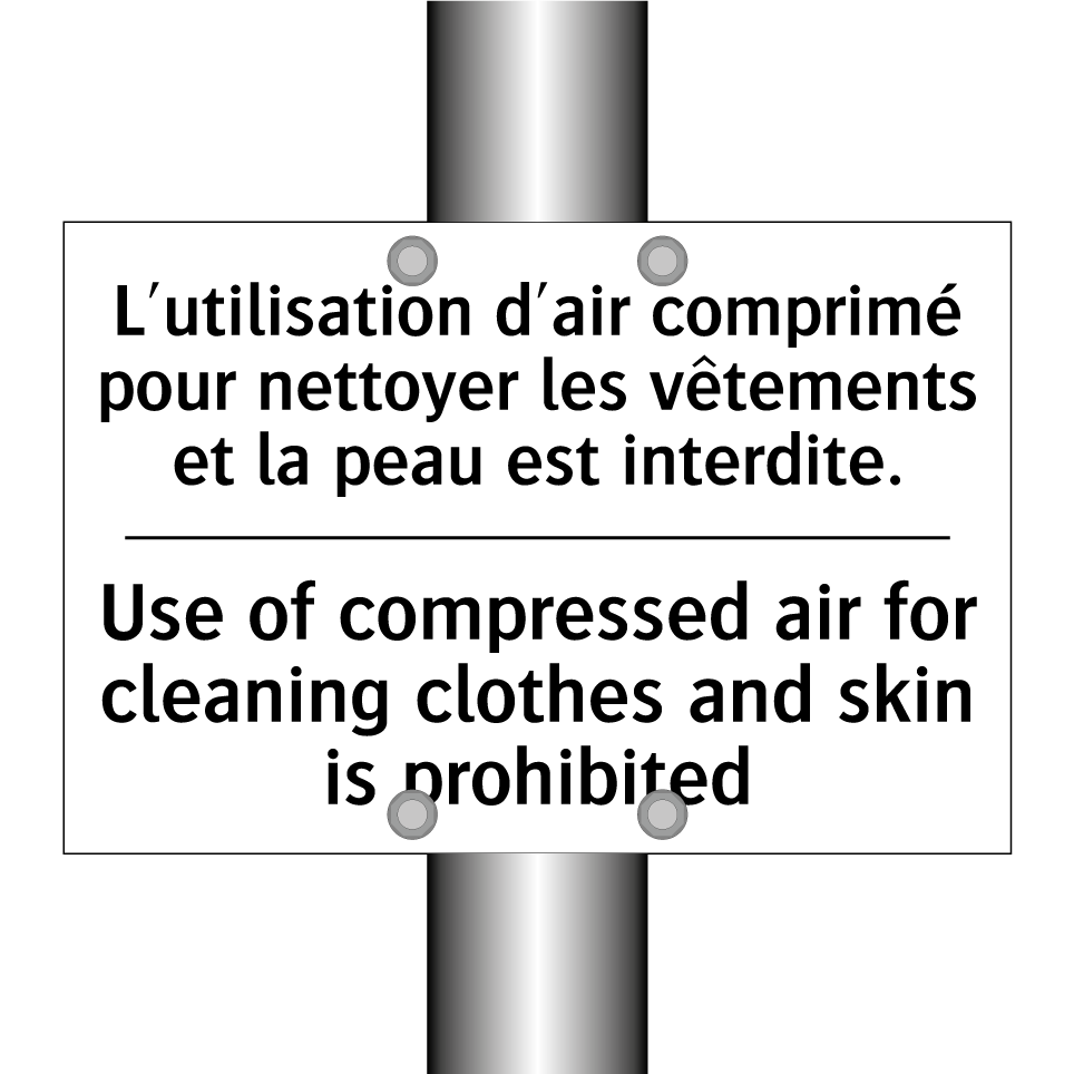 L'utilisation d'air comprimé pour /.../ - Use of compressed air for cleaning /.../
