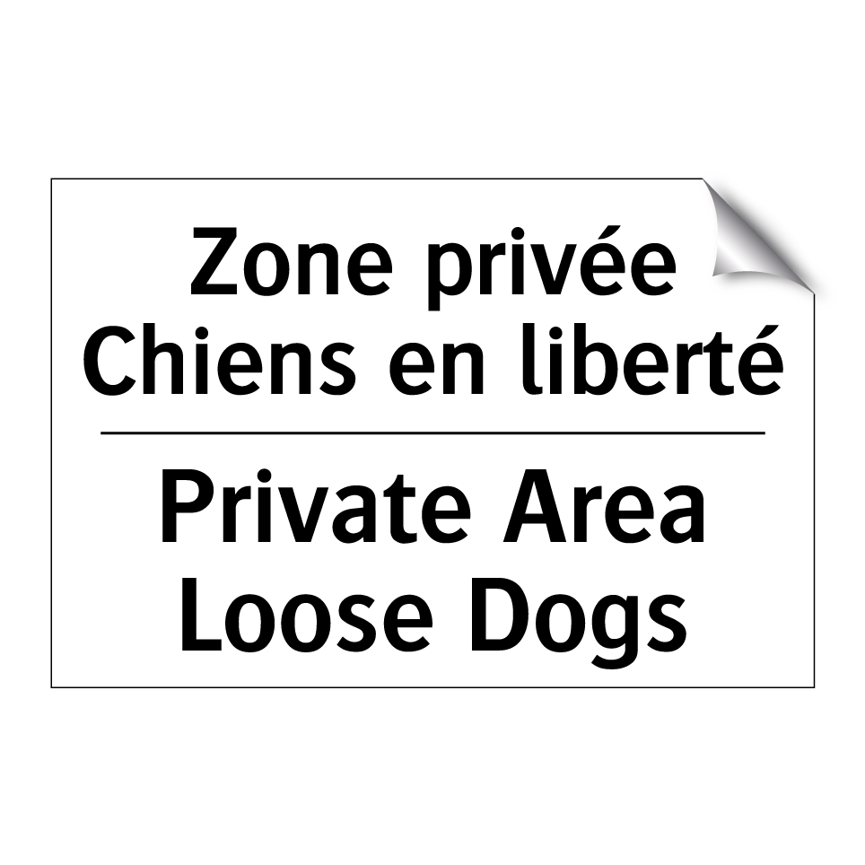 Zone privée Chiens en liberté - Private Area Loose Dogs
