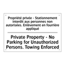 Propriété privée - Stationnement  /.../ - Private Property - No Parking  /.../