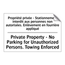 Propriété privée - Stationnement  /.../ - Private Property - No Parking  /.../