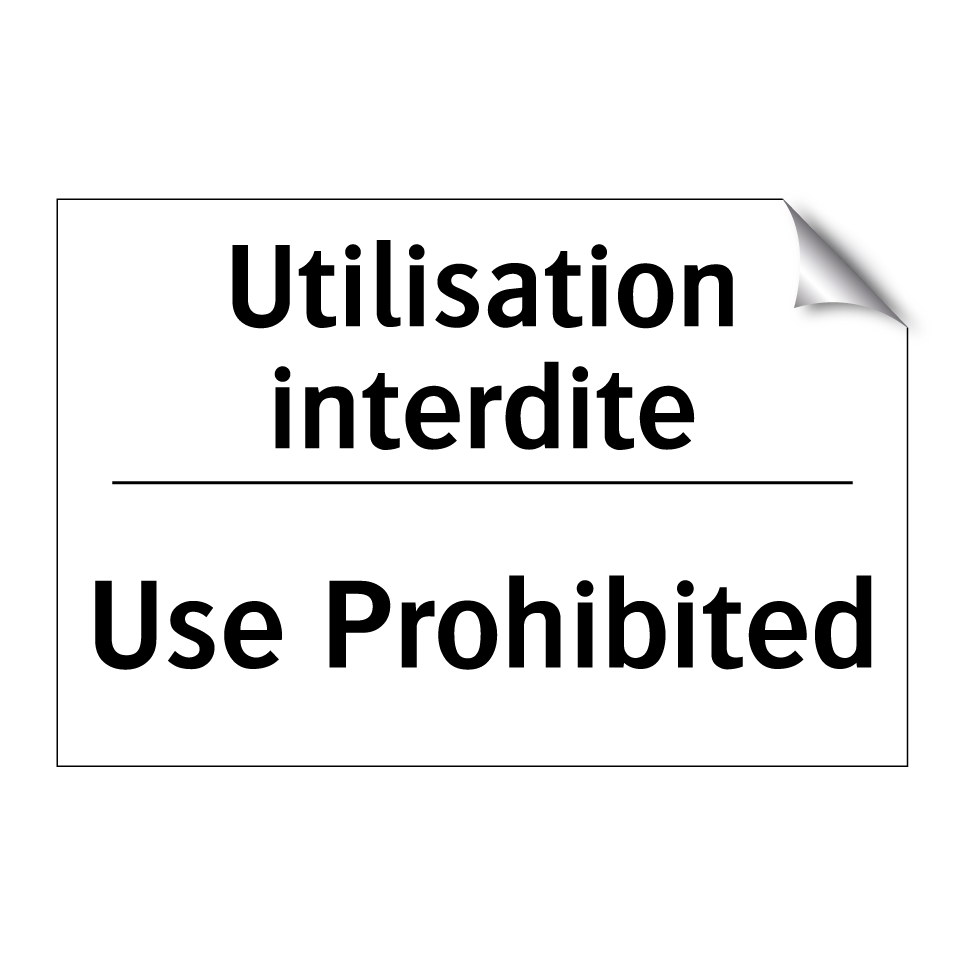 Utilisation interdite - Use Prohibited