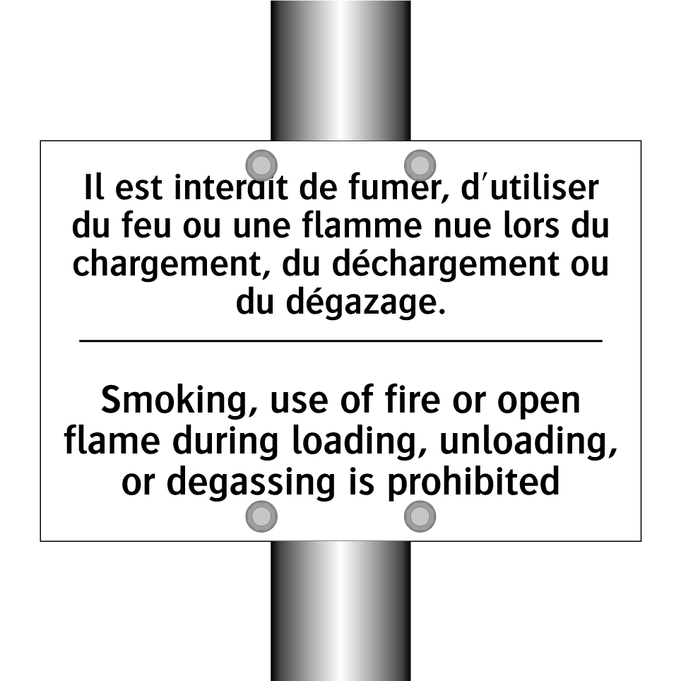 Il est interdit de fumer, d'utiliser /.../ - Smoking, use of fire or open flame /.../