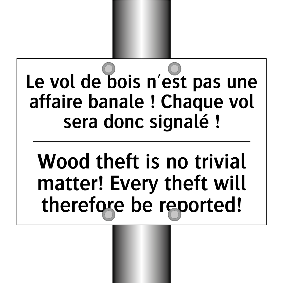 Le vol de bois n'est pas une affaire /.../ - Wood theft is no trivial matter! /.../
