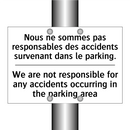 Nous ne sommes pas responsables  /.../ - We are not responsible for any  /.../