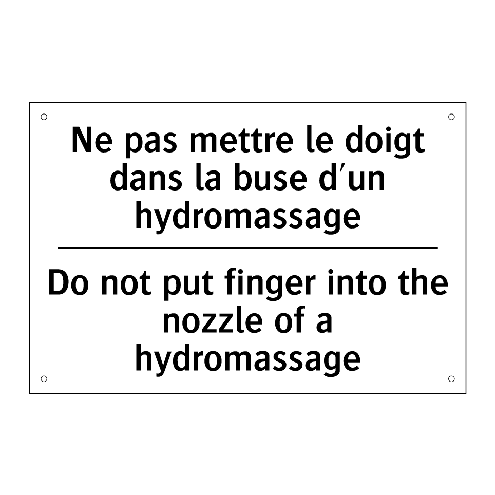 Ne pas mettre le doigt dans la /.../ - Do not put finger into the nozzle /.../