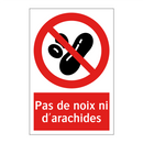 Pas de noix ni d'arachides