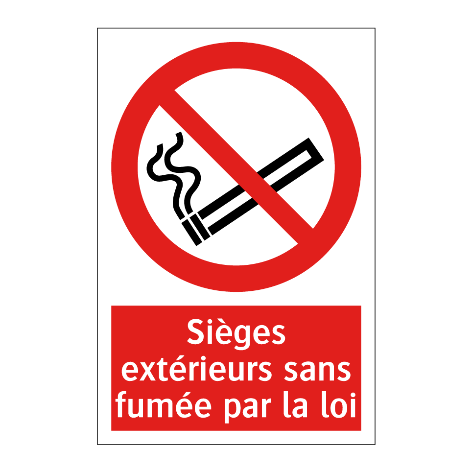 Sièges extérieurs sans fumée par la loi