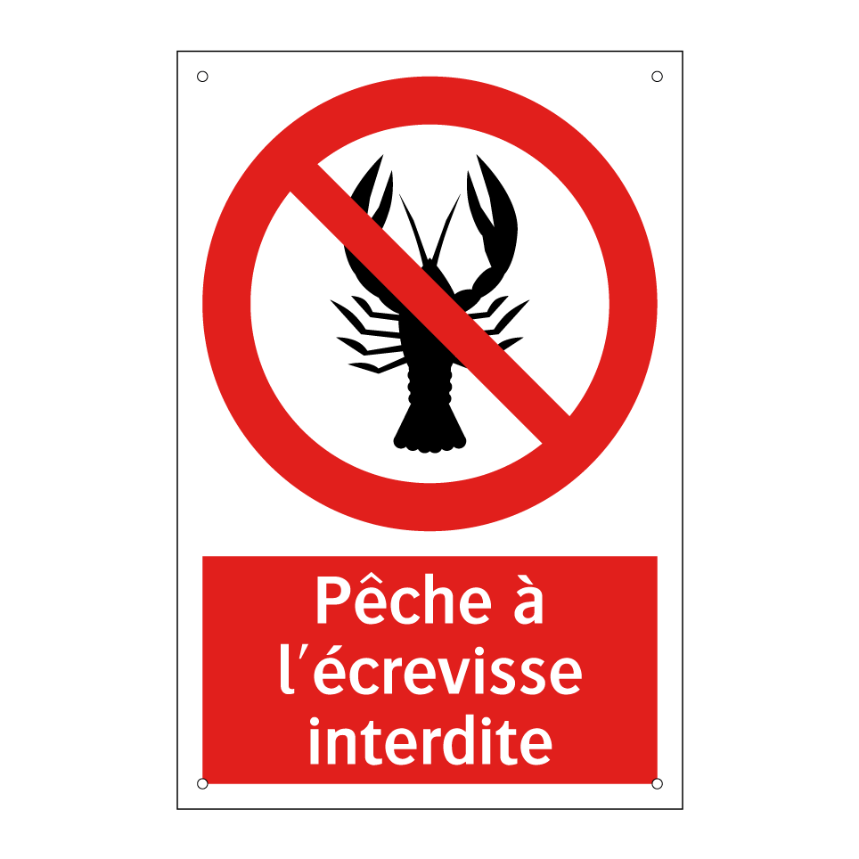 Pêche à l'écrevisse interdite
