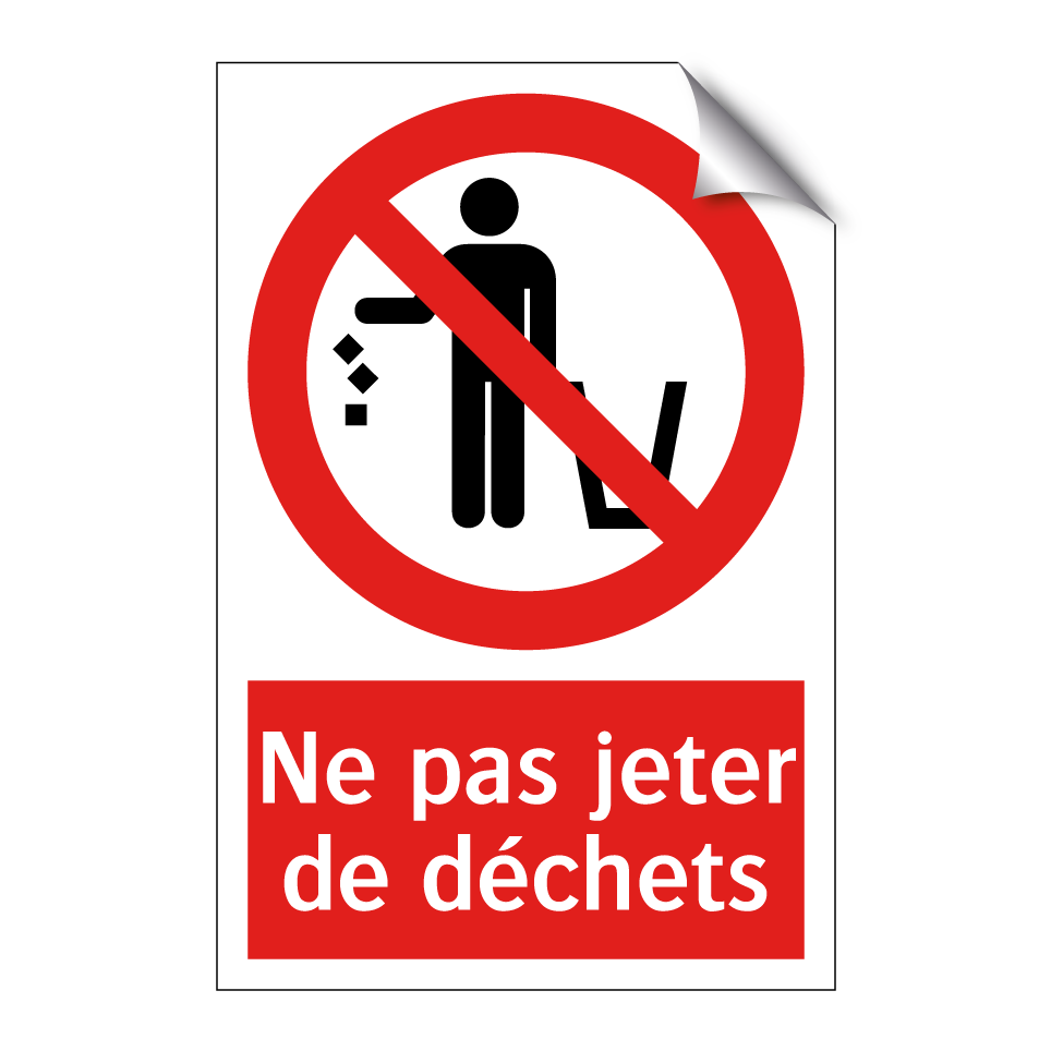 Ne pas jeter de déchets
