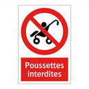 Poussettes interdites