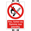 Feu, fumer ou flamme nue interdits