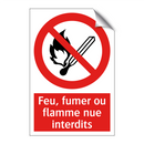 Feu, fumer ou flamme nue interdits