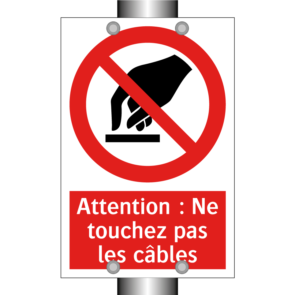 Attention : Ne touchez pas les câbles