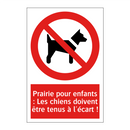 Prairie pour enfants : Les chiens doivent être tenus à l'écart !