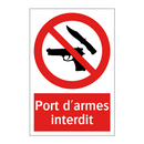 Port d'armes interdit