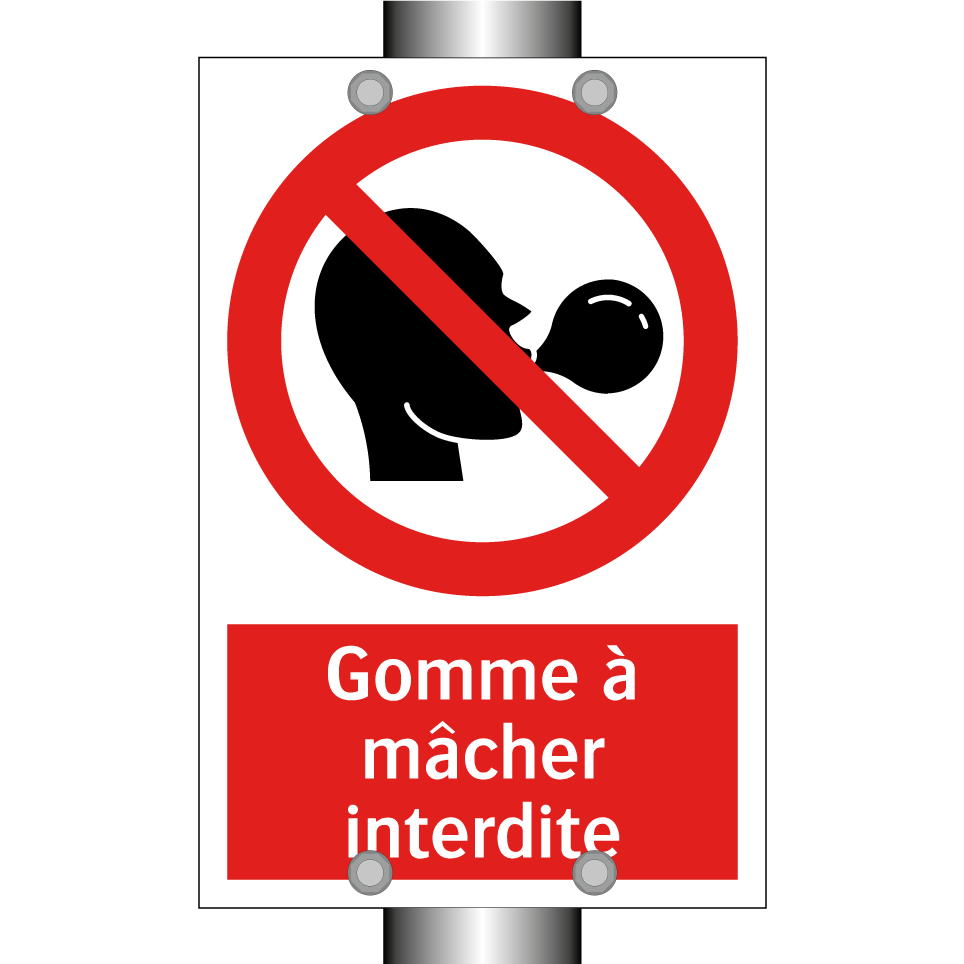 Gomme à mâcher interdite