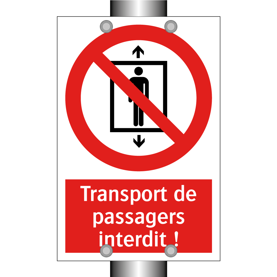 Transport de passagers interdit !