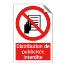 Distribution de publicités interdite