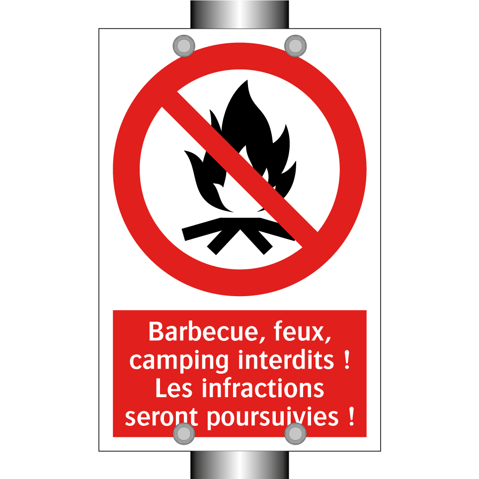 Barbecue, feux, camping interdits ! Les infractions seront poursuivies !