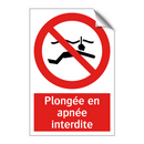 Plongée en apnée interdite