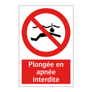 Plongée en apnée interdite