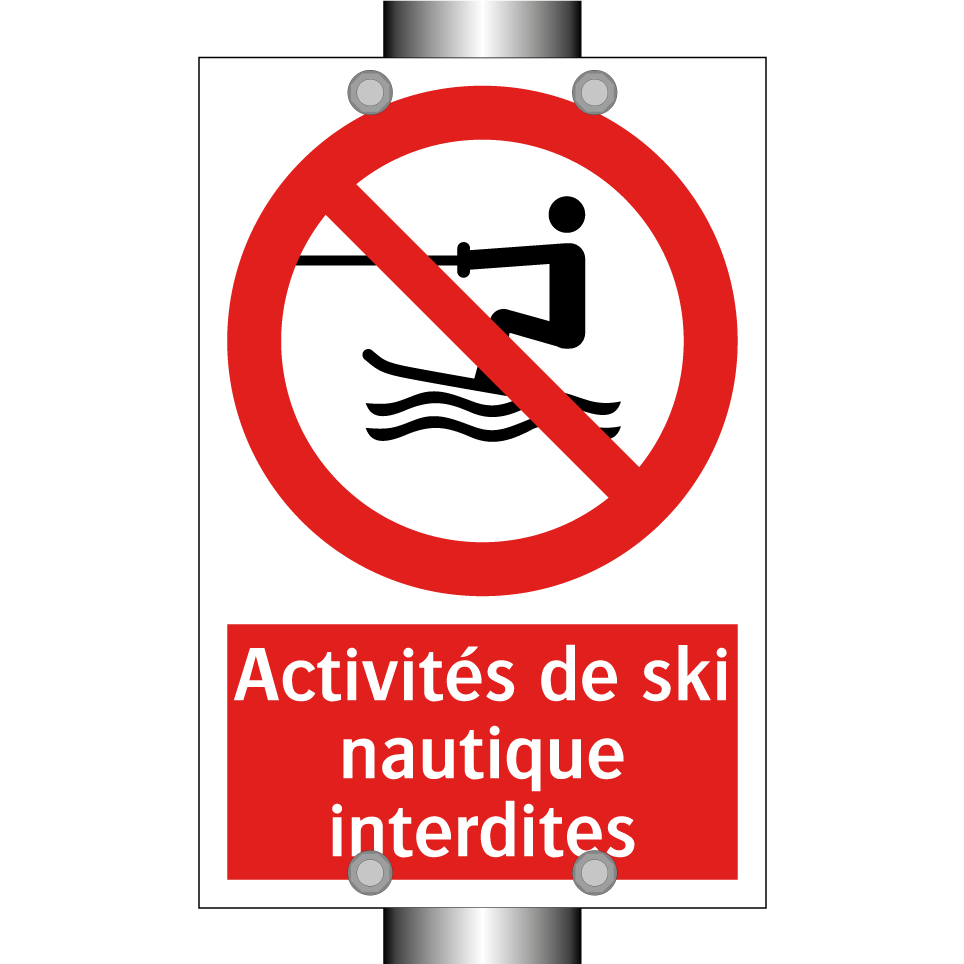 Activités de ski nautique interdites