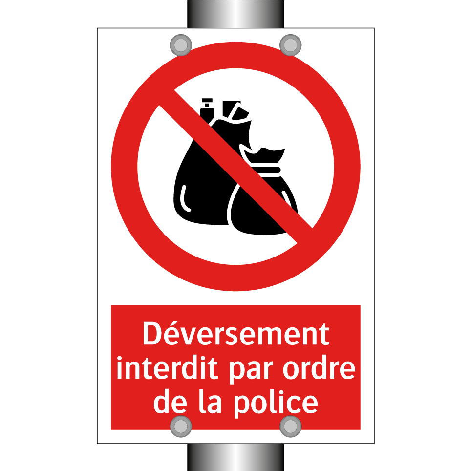Déversement interdit par ordre de la police