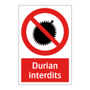 Durian interdits