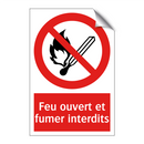Feu ouvert et fumer interdits