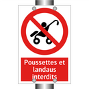 Poussettes et landaus interdits