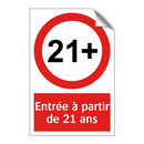 Entrée à partir de 21 ans