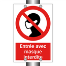Entrée avec masque interdite