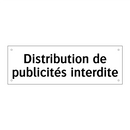 Distribution de publicités interdite