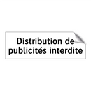 Distribution de publicités interdite
