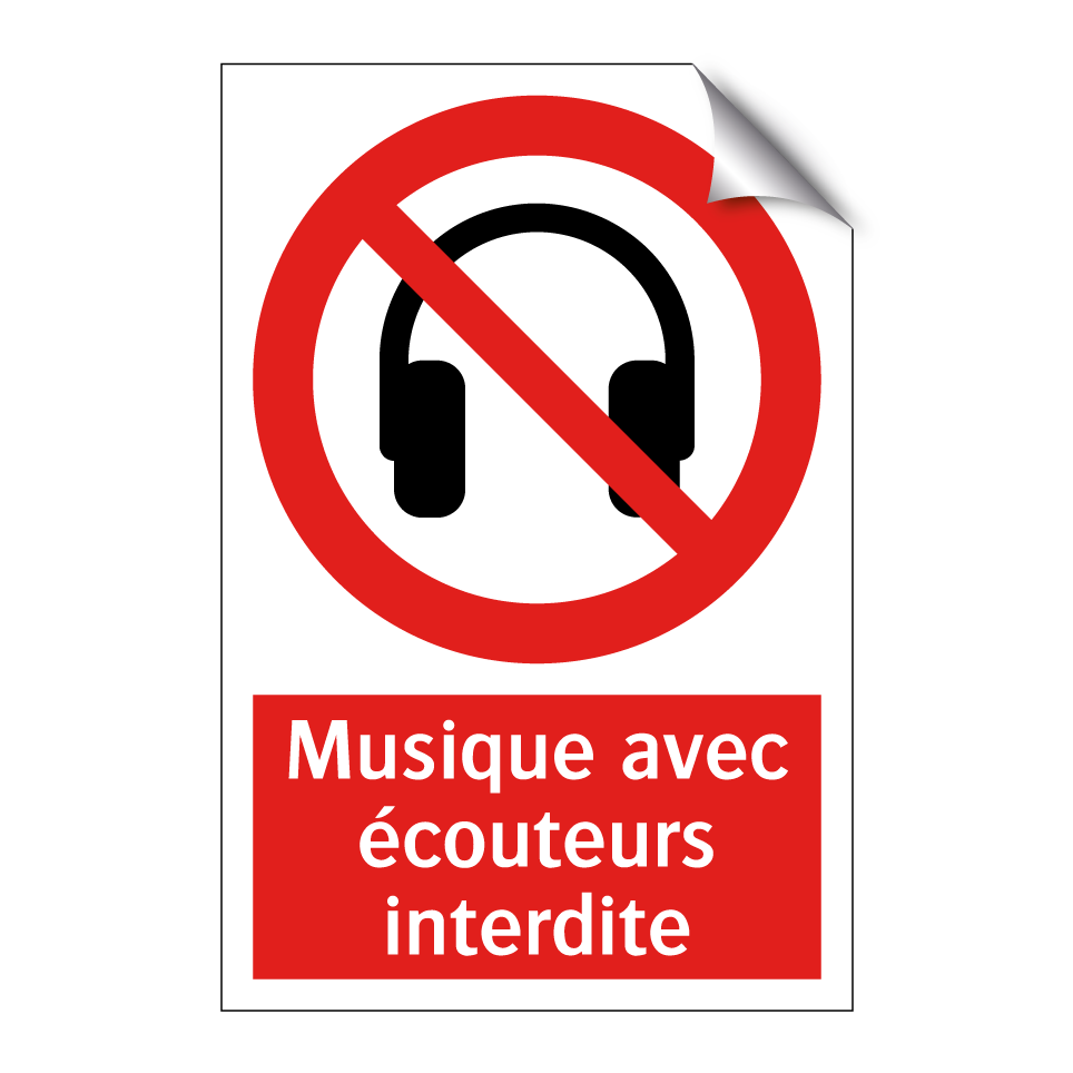 Musique avec écouteurs interdite