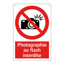Photographie au flash interdite