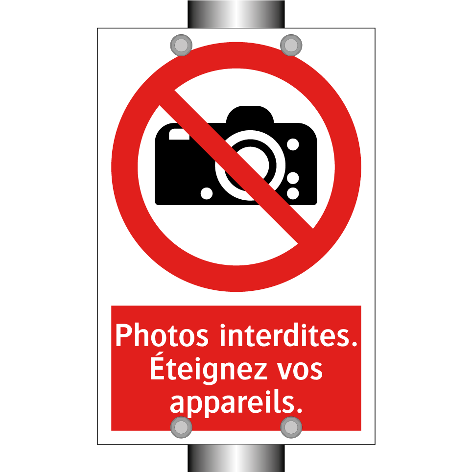 Photos interdites. Éteignez vos appareils.