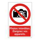 Photos interdites. Éteignez vos appareils.