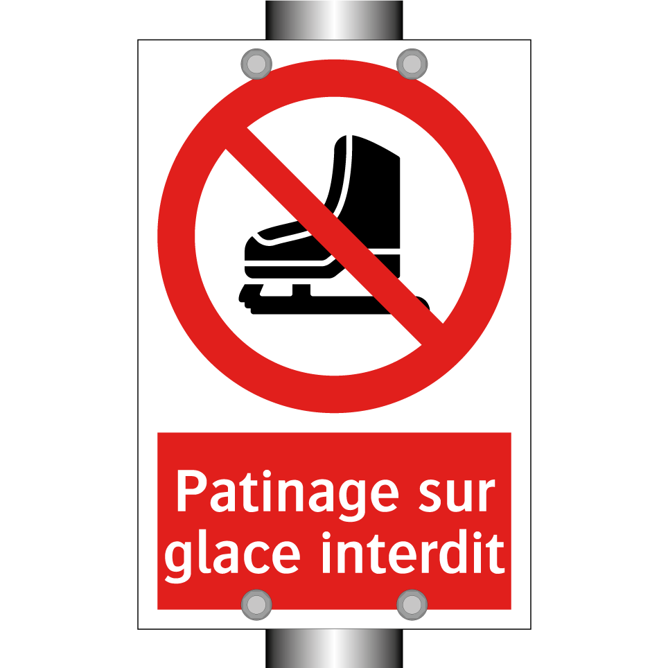 Patinage sur glace interdit