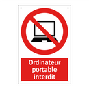 Ordinateur portable interdit