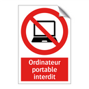 Ordinateur portable interdit