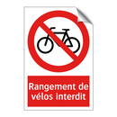 Rangement de vélos interdit