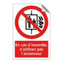 En cas d'incendie, n'utilisez pas l'ascenseur