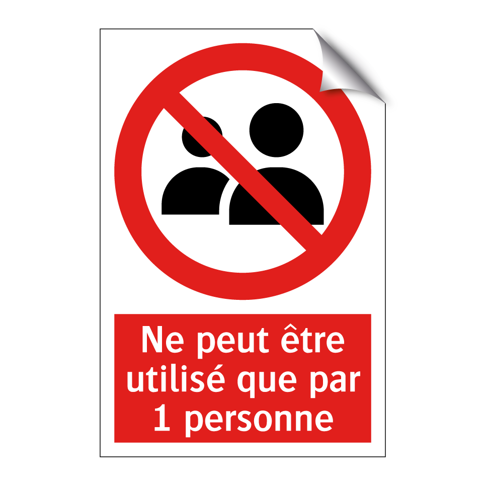 Ne peut être utilisé que par 1 personne