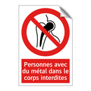 Personnes avec du métal dans le corps interdites